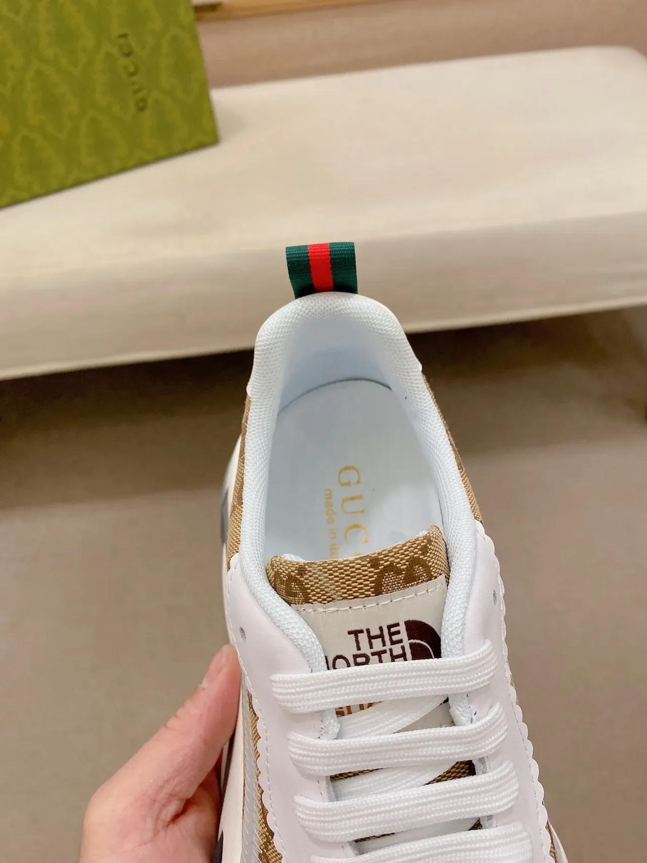 Gucci Screener GG Monogram Beige White Chunky Sneakers 4