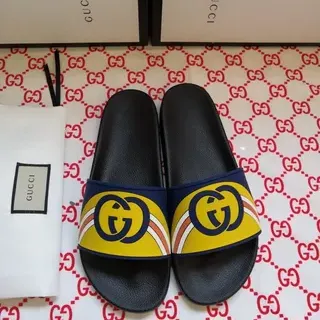 Gucci Screener Interlocking GG Amarillo Marítimo Negro Zapatillas