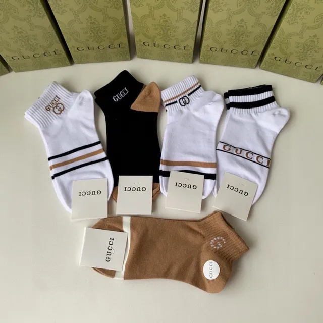 Gucci धारादार লোগো এঙ্কল সক্স 3