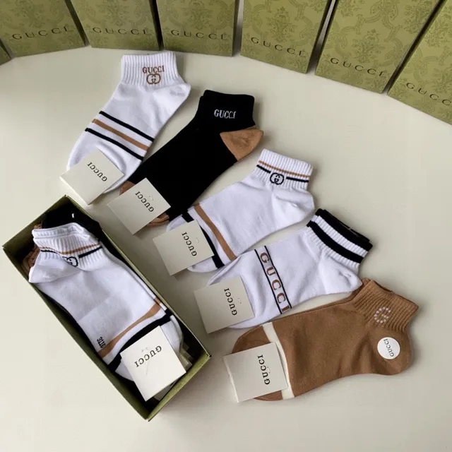 Gucci धारादार লোগো এঙ্কল সক্স 5