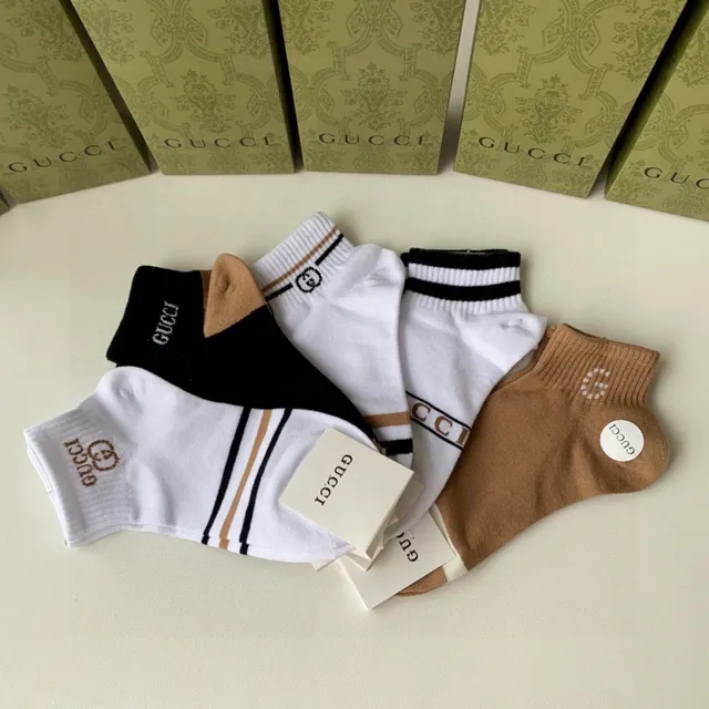 Gucci धारादार লোগো এঙ্কল সক্স 6