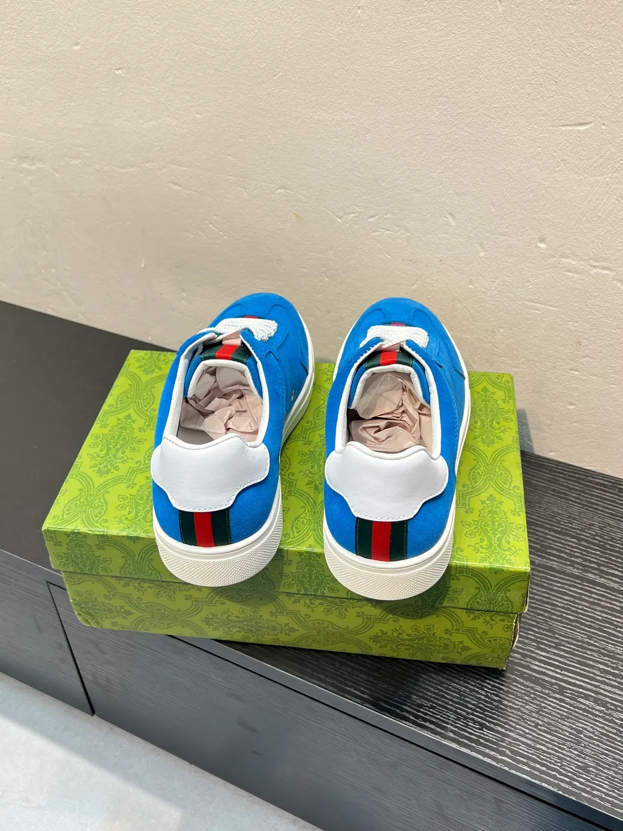 Gucci Tennis 1977 أحذية رياضية أزرق سويد Lifestyle 6