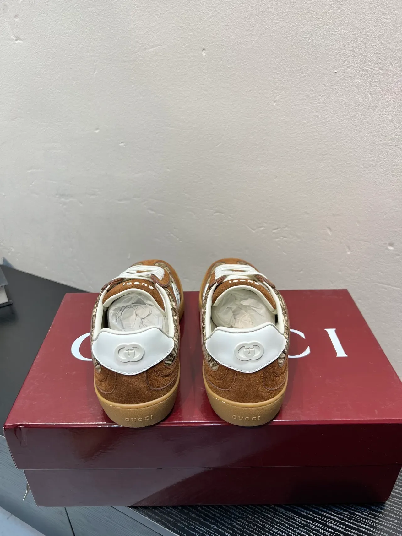 Gucci Tennis 1977 Brown Suede and GG Monogram Lifestyle Sneakers 6