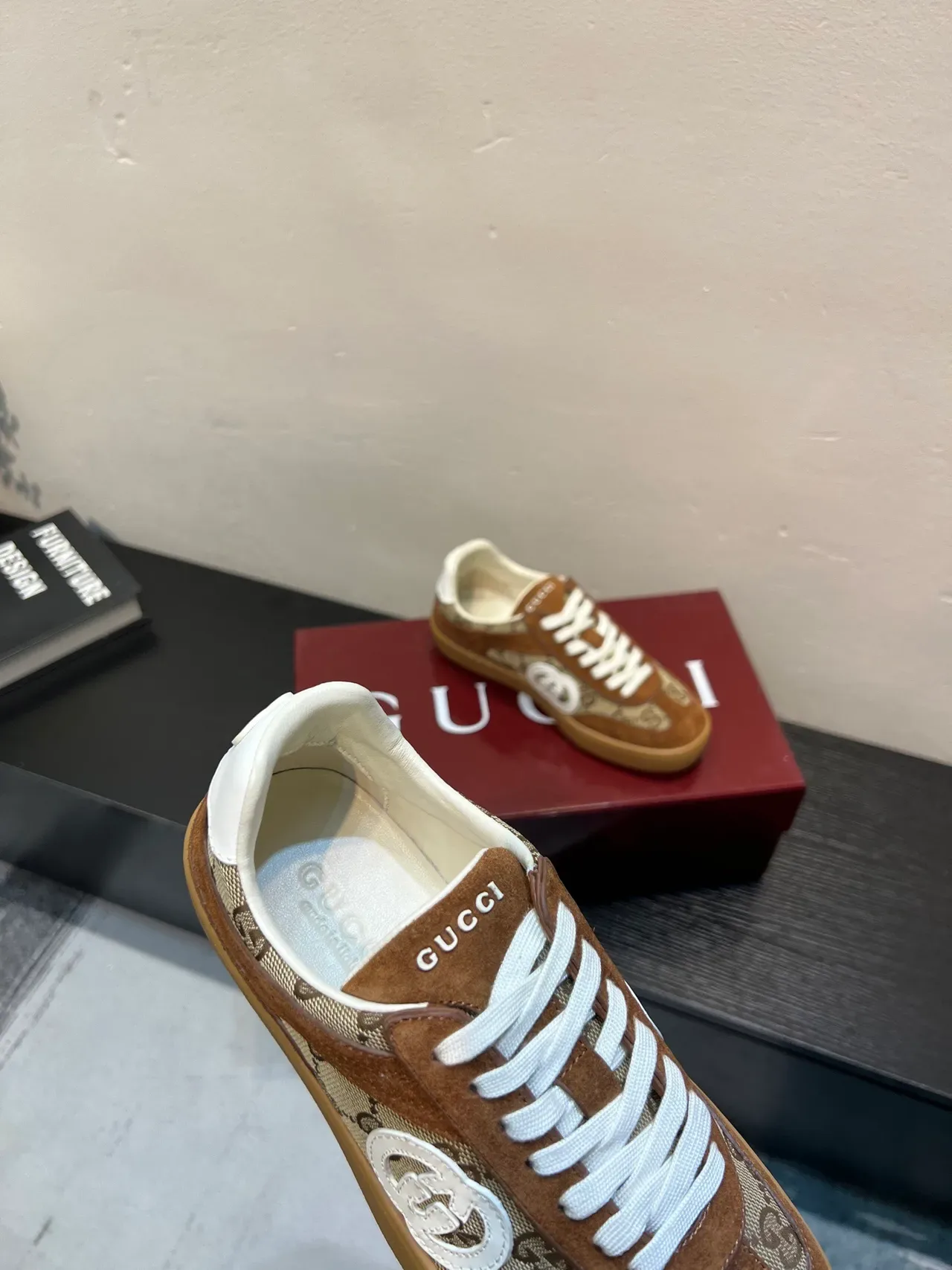 Gucci Tennis 1977 Brown Suede and GG Monogram Lifestyle Sneakers 7