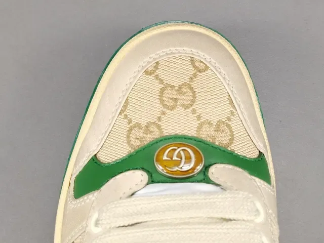 Gucci Tennis 1977 Tênis Lifestyle Off-White Green Red Web 8