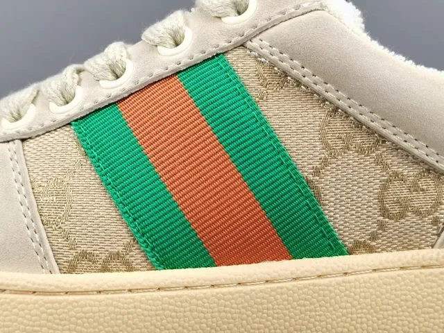 Gucci Tennis 1977 Tênis Lifestyle Off-White Green Red Web 14