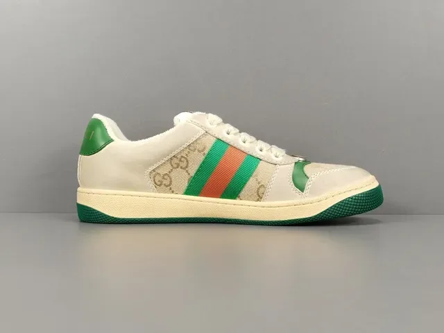 Gucci Tennis 1977 Tênis Lifestyle Off-White Green Red Web 18