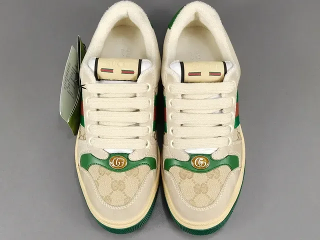 Gucci Tennis 1977 Tênis Lifestyle Off-White Green Red Web 23