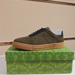 Gucci Tennis 1977 Zapatillas Lifestyle de Ante Verde Oliva