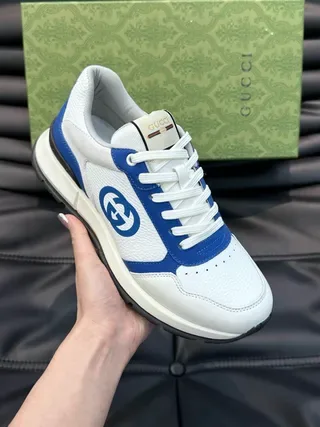 Gucci Tennis 1977 حذاء أسلوب حياة أبيض وأزرق 2