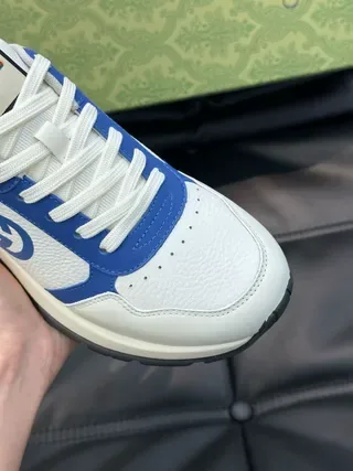 Gucci Tennis 1977 حذاء أسلوب حياة أبيض وأزرق 7