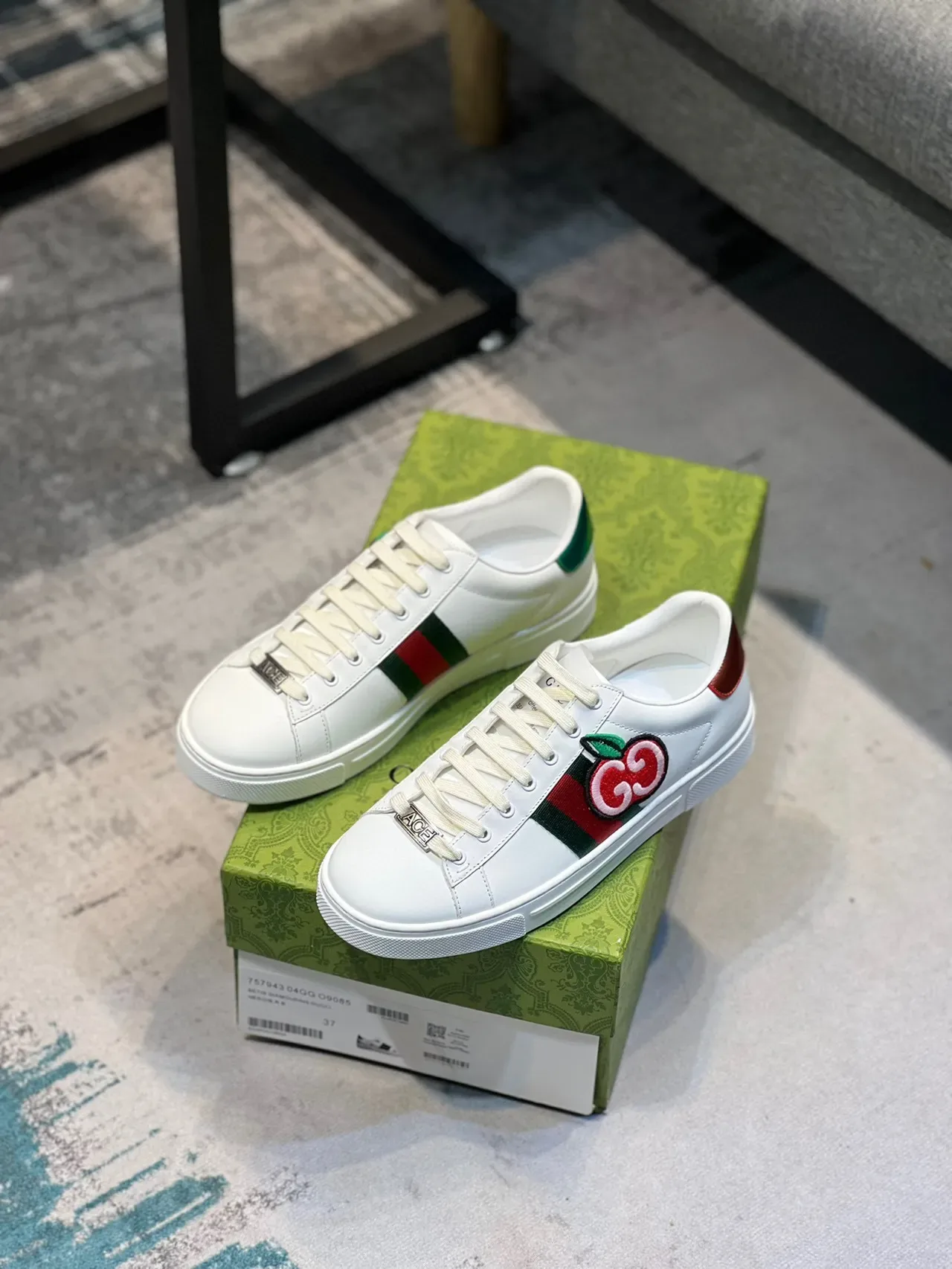 Gucci White Red Leather Upper Web Stripe Lifestyle Sneakers 7