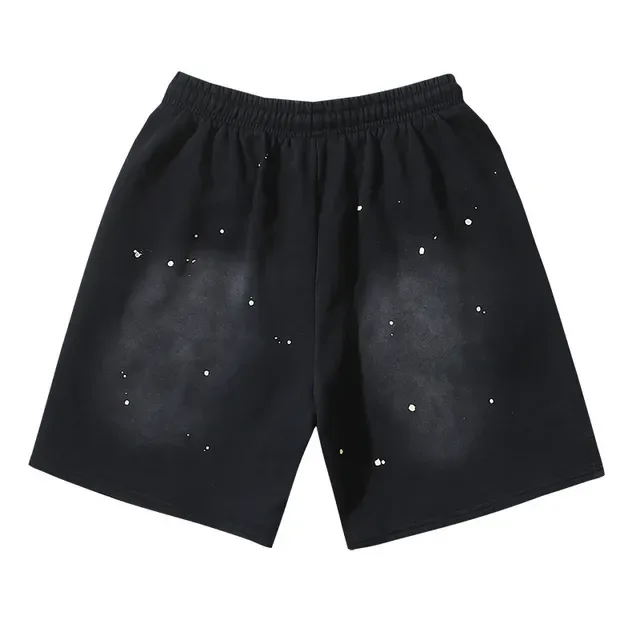 Hellstar Black White Drawstring Waist Vertical Side Branding Shorts 3