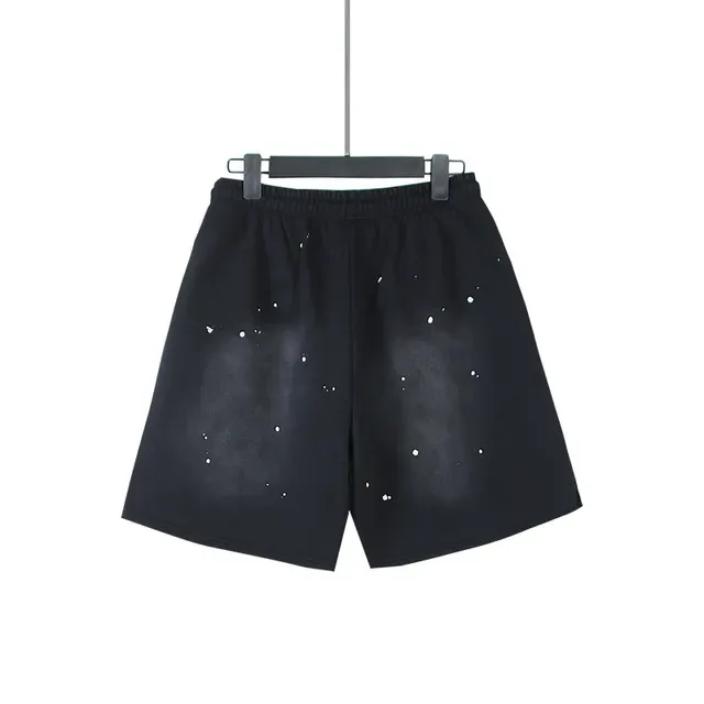 Hellstar Black White Drawstring Waist Vertical Side Branding Shorts 6