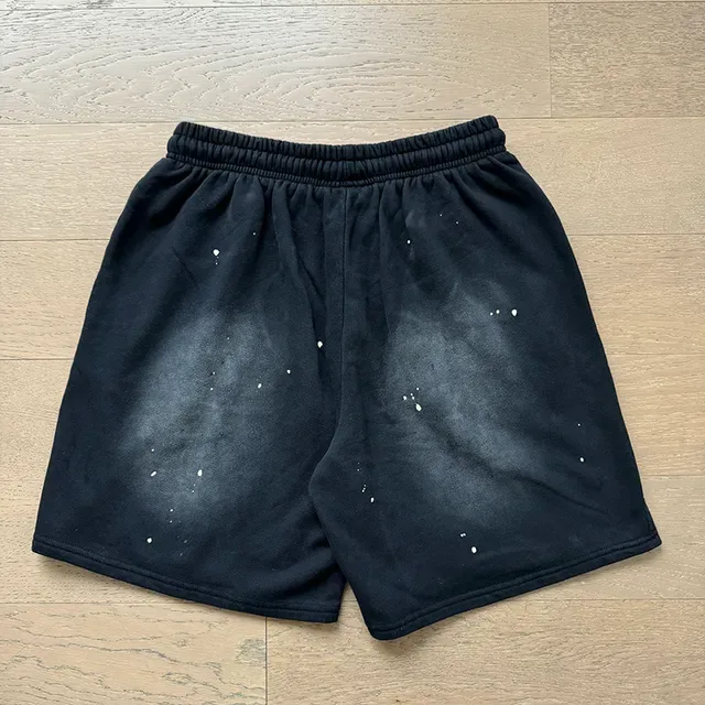Hellstar Black White Drawstring Waist Vertical Side Branding Shorts 8