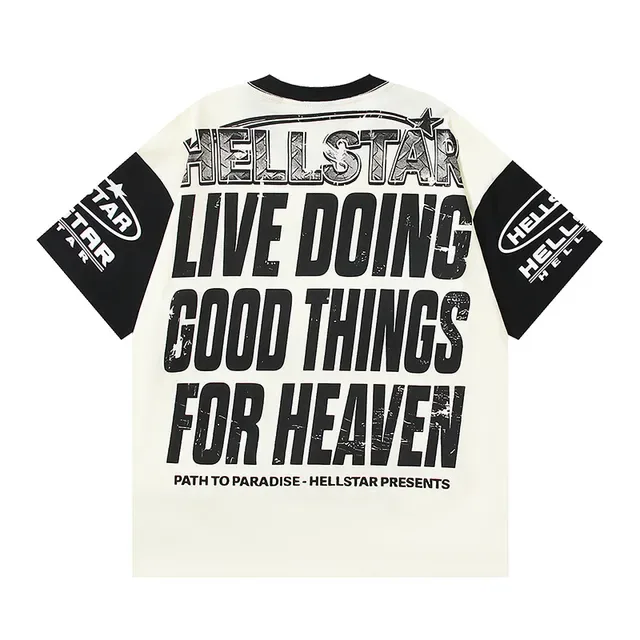 Hellstar Gas Mask Graphic Print Off-White T-Shirt 6