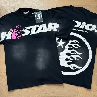 Hellstar Graphic Flame Print Black T-Shirt