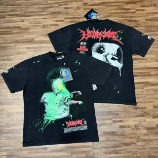 Hellstar Graphic Print Splatter Effect Black T-Shirt