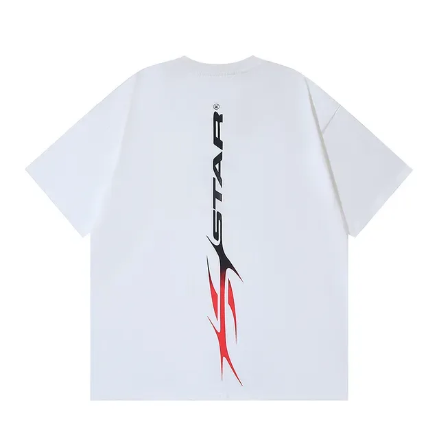 Camiseta Hellstar estampa gráfica branco preto vermelho 6