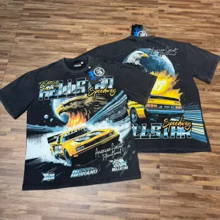 Hellstar Racing Team Speedway Graphic Oversized T-Shirt