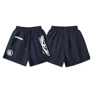 Hellstar Sport Graphic Navy Athletic Shorts