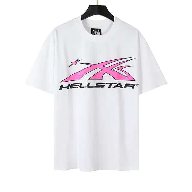 Hellstar সাদা গোলাপি গ্রাফিক-প্রিন্ট ওভারসাইজড ফিট টি-শার্ট 5