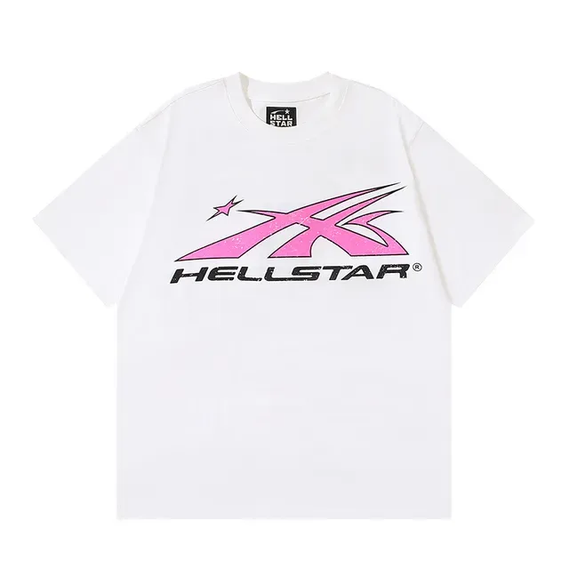 Hellstar সাদা গোলাপি গ্রাফিক-প্রিন্ট ওভারসাইজড ফিট টি-শার্ট 6