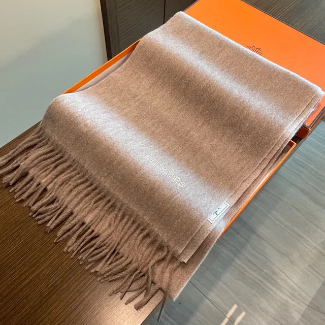 Hermès وشاح كشمير بيج نسيج ناعم مريح 4