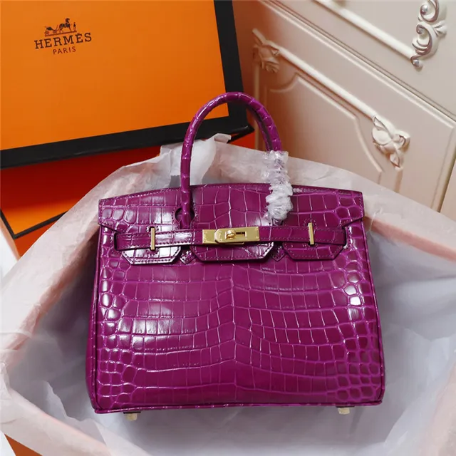 Hermès Birkin চকচকে ক্রোকোডাইল এমবসড কালো গোল্ড হার্ডওয়্যার টোট ব্যাগ 10