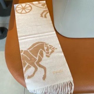 Hermès Motivo Equestre Cachecol de Caxemira