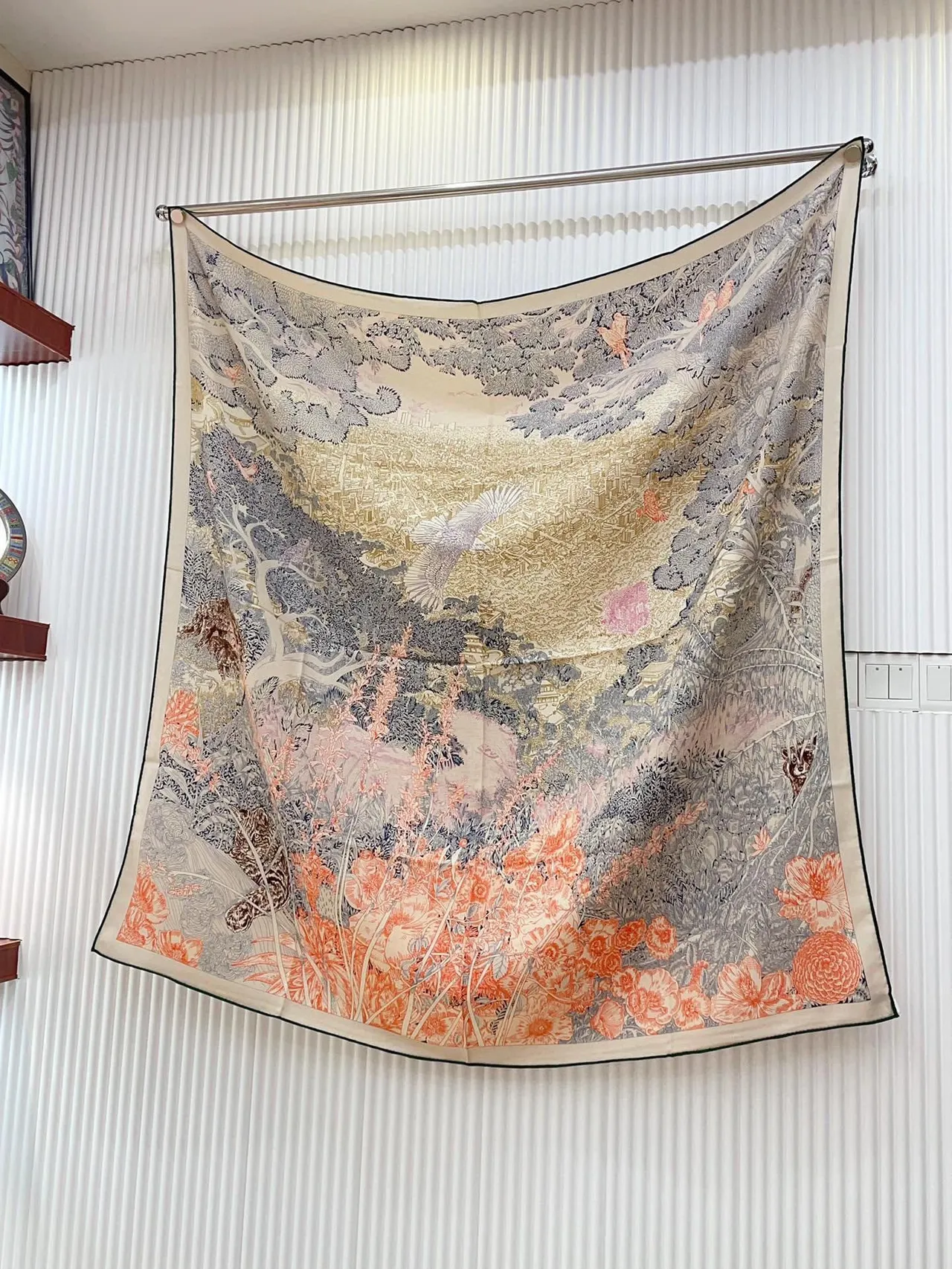 Hermès Écharpe de Soie Imprimée Floral Botanique 5