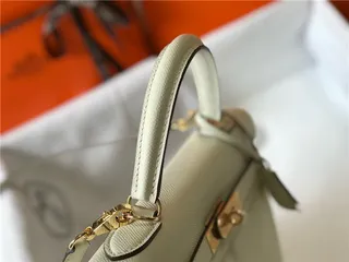 Hermès Kelly Mini 黑色皮革 金色五金配件 托特包 15