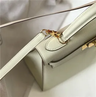 Hermès Kelly Mini 黑色皮革 金色五金配件 托特包 16