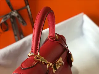 Hermès Kelly Mini 黑色皮革 金色五金配件 托特包 24