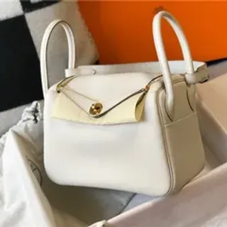 Hermès Picotin Lock 米白色 压纹皮革 手提袋