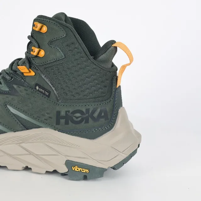 Hoka أخضر عسكري بيج عالي الارتفاع GORE-TEX مبطن أحذية مشي 4