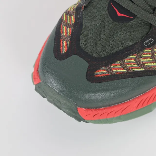 Hoka 军绿红 工程针织鞋面 双密度中底 跑鞋 5
