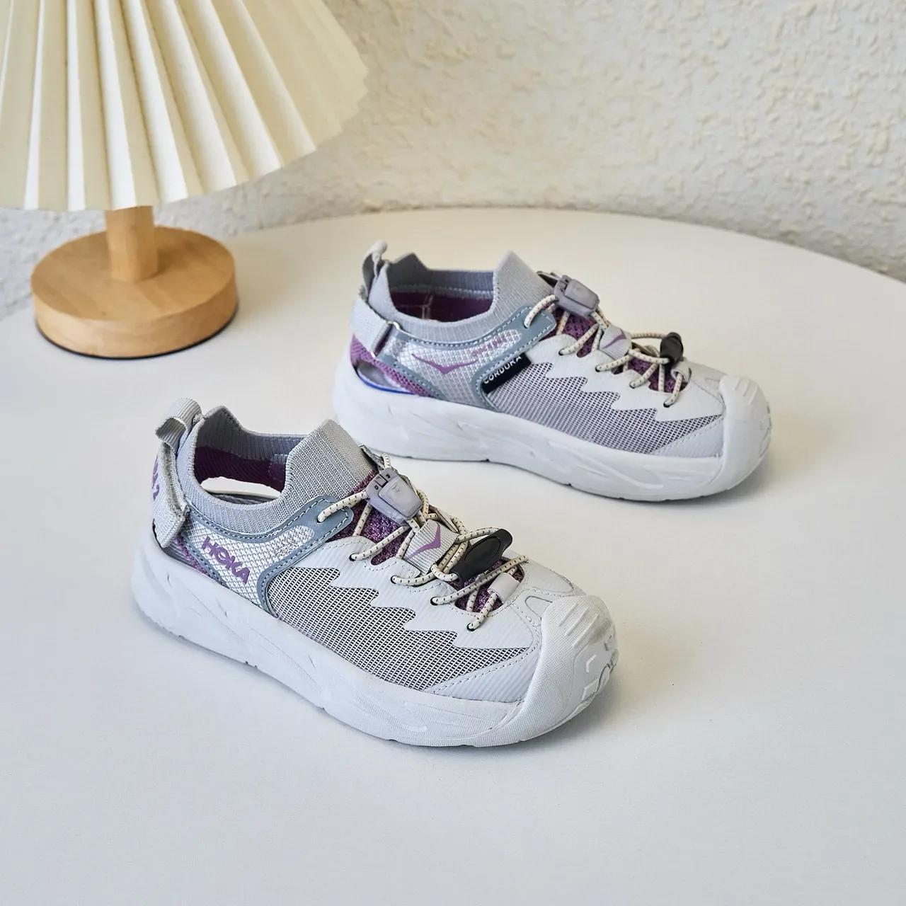 Hoka Preto Cinza Malha Superior Sola de Borracha Esculpida Tênis Lifestyle 8
