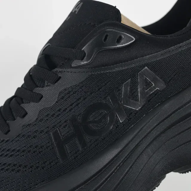Hoka Clifton أحذية الجري أسود أحادي اللون مع الجزء العلوي من التريكو المهندس 6