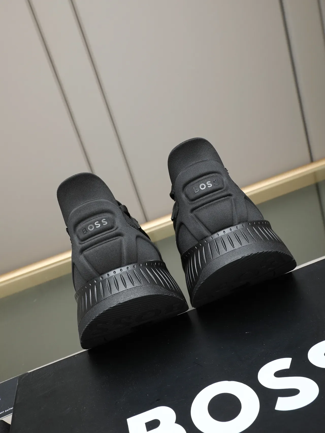 Hugo Boss Black Knit Upper Sculpted Sole Lifestyle Sneaker 4