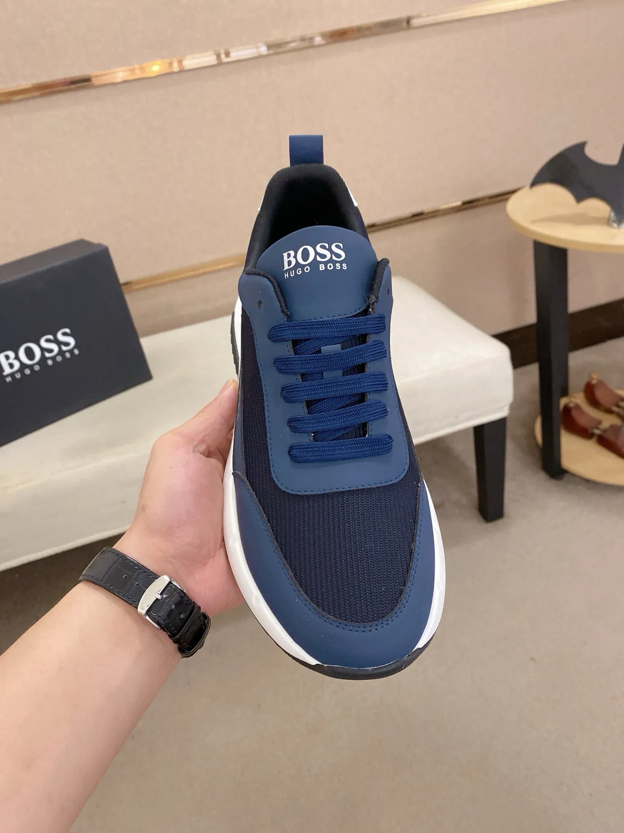 Hugo Boss Tênis Chunky Azul Marinho 2