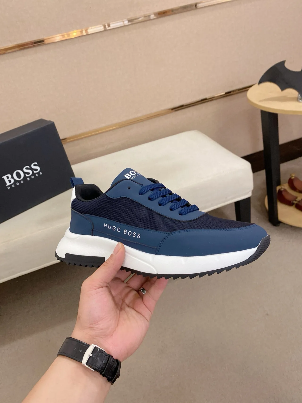 Hugo Boss Tênis Chunky Azul Marinho 3