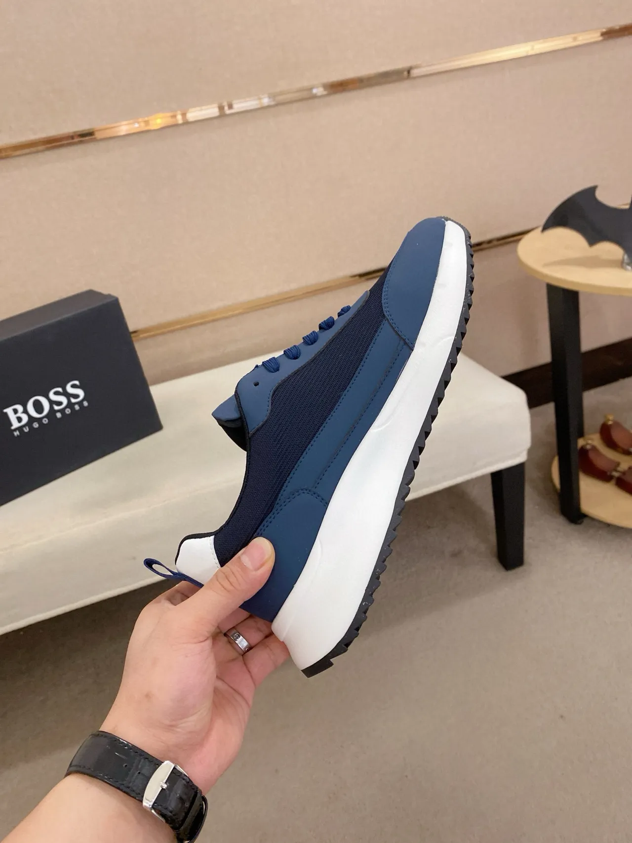Hugo Boss Tênis Chunky Azul Marinho 4