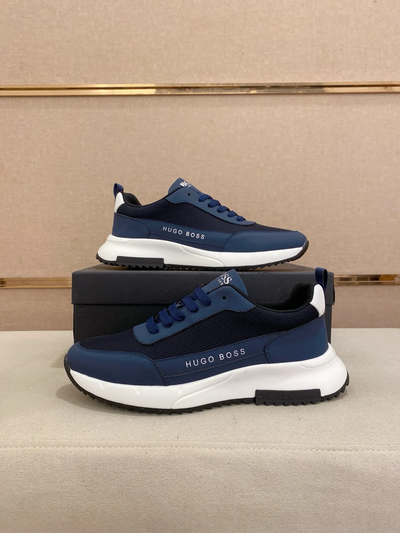 Hugo Boss Tênis Chunky Azul Marinho 6