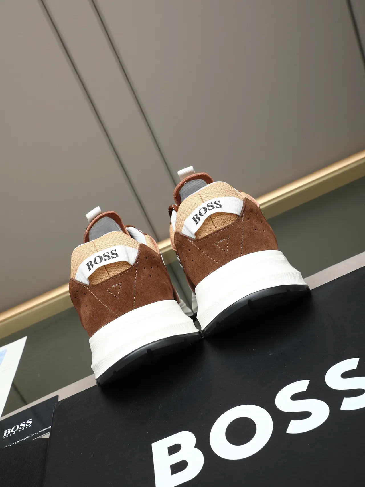 HUGO Sneaker Lifestyle Marron et Beige en Matériau Mixte 3