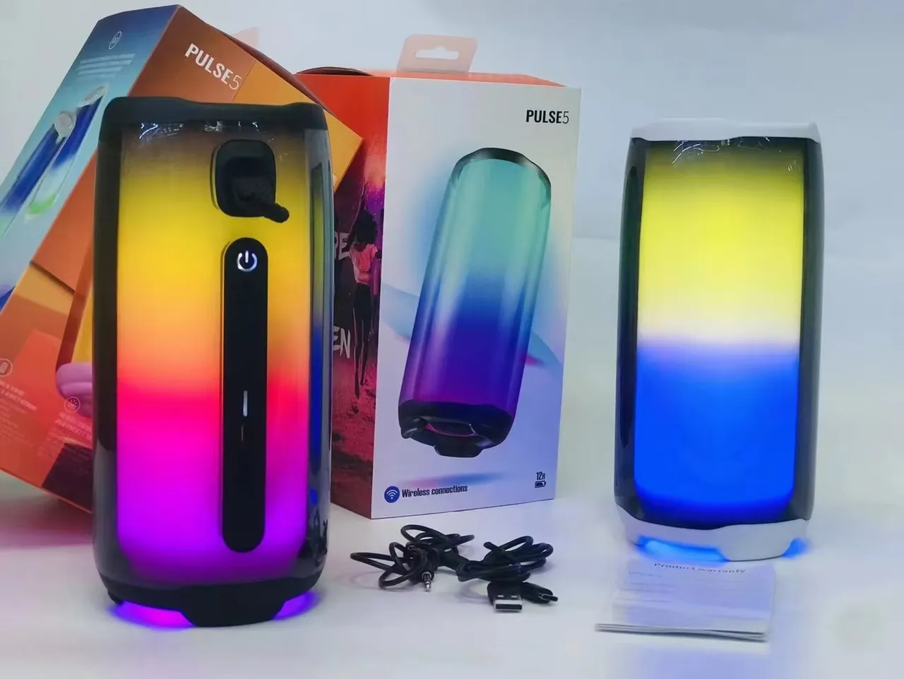 JBL 白灰色圆柱形透明外壳便携式扬声器 4
