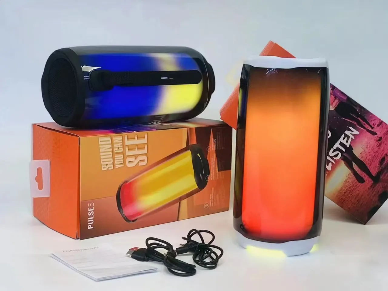 JBL 白灰色圆柱形透明外壳便携式扬声器 8