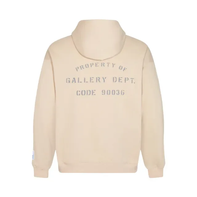 Lanvin x Gallery Dept Dépt. de la Galerie बेज ग्राफिक हूडी 3