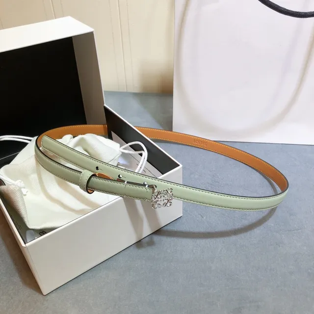 Loewe Anagram Belt Mint Green Dual-Tone Leather Belt 5