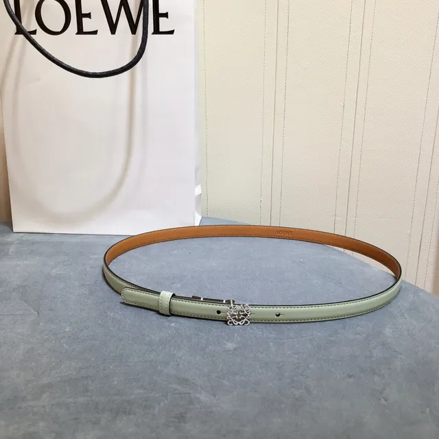 Loewe Anagram Belt Mint Green Dual-Tone Leather Belt 6